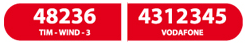 48236 Tim, Wind, Tre - 4312345 Vodafone